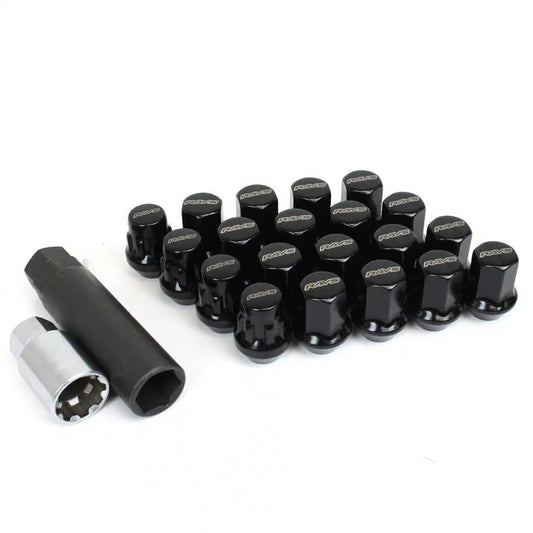 Rays Wheel Nuts 17HEX Lock & Nut Set (20 Nuts) M12 x 1.25 BK (Black)
